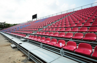 Galvanized Steel Dismountable Portable Outdoor Bleachers With PP Chair