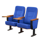 Dark blue Wooden Armrest   Stain Resistant Folding Cinema Seats
